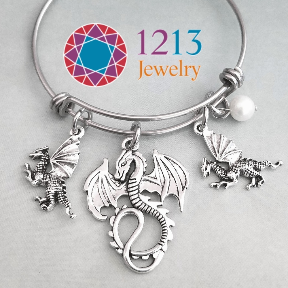 Handcreated Dragon Pearl Stainless Steel Bracelet Expandable